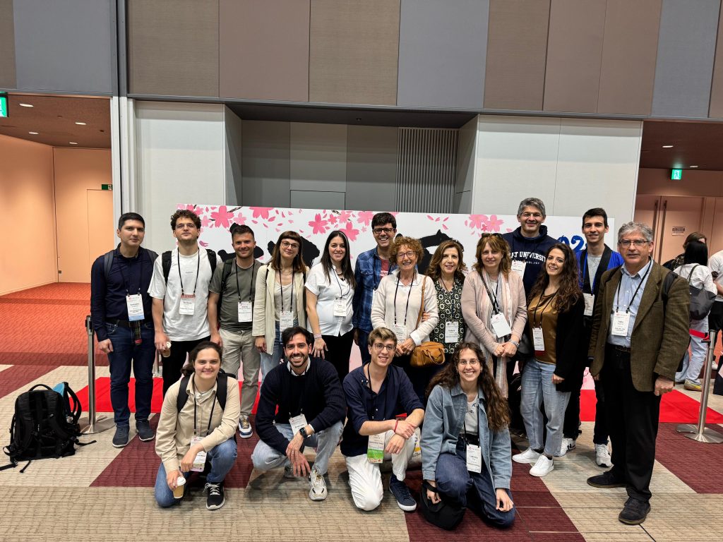 Group photo of Italian researchers participating in the CHI 2025 conference in Yokohama, Japan.