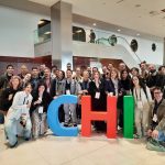 Group photo of Italian researchers participating in the CHI 2026 conference in Barcelona, Spain.